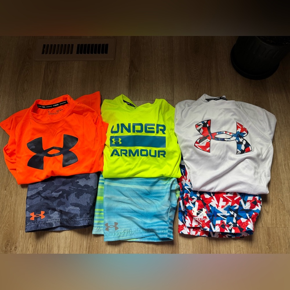 3 sets of boys UA swimsuit sets